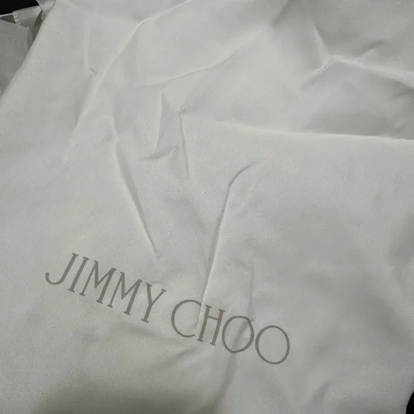 Jimmy Choo Black Patent Heels with Crystal Strap - Picture 6 of 8